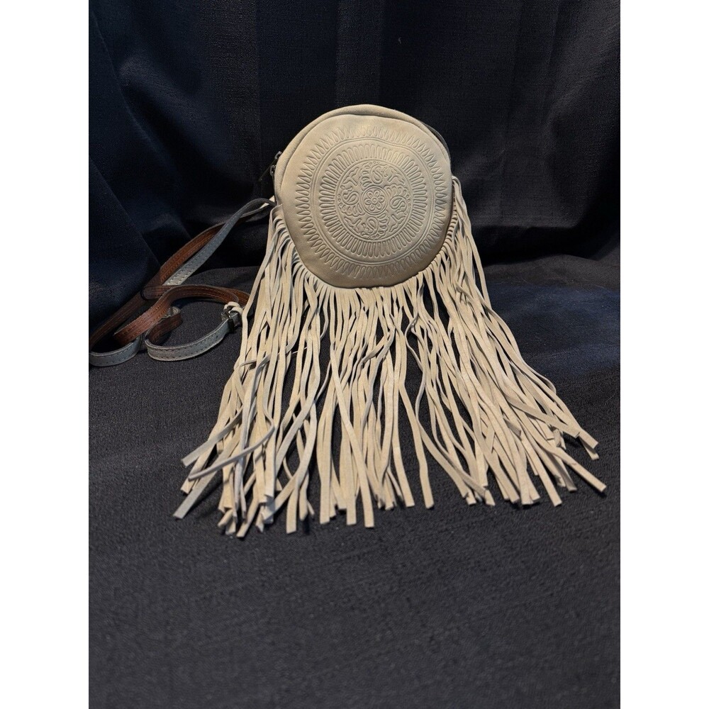 Patricia Nash Artisan Rovito Suede Fringe BOHO Crossbody Bag Purse Dust cover